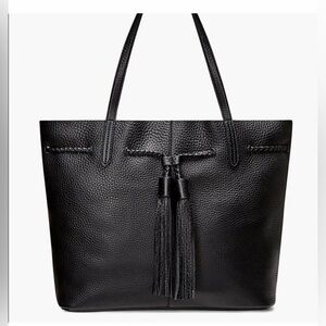 REBECCA MINKOFF | black pebbled leather tote
